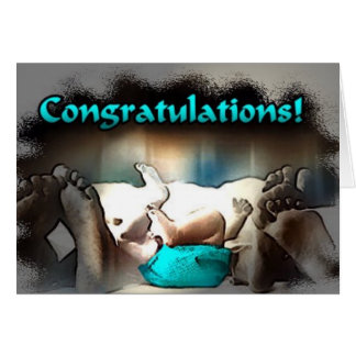 En ny ankomst i familjen! hälsningskort