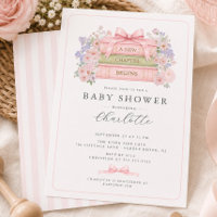 En ny berättelse börjar Baby Shower-inbjudan