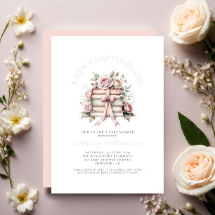 En ny berättelse börjar Baby Shower Inbjudningar