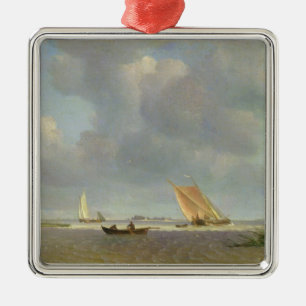 En ny bris på Elben, c.1830 Julgransprydnad Metall