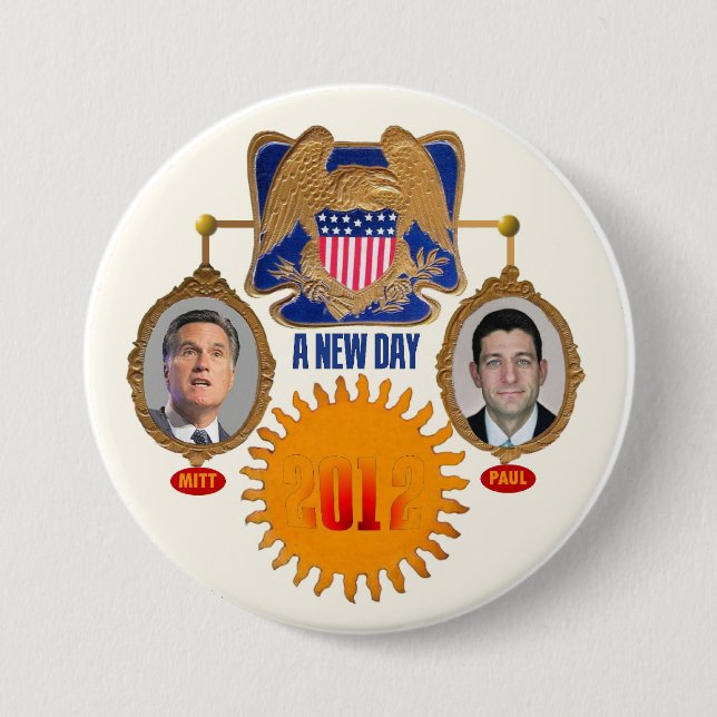 En ny dag" Romney/Ryan Knapp (Framsida)