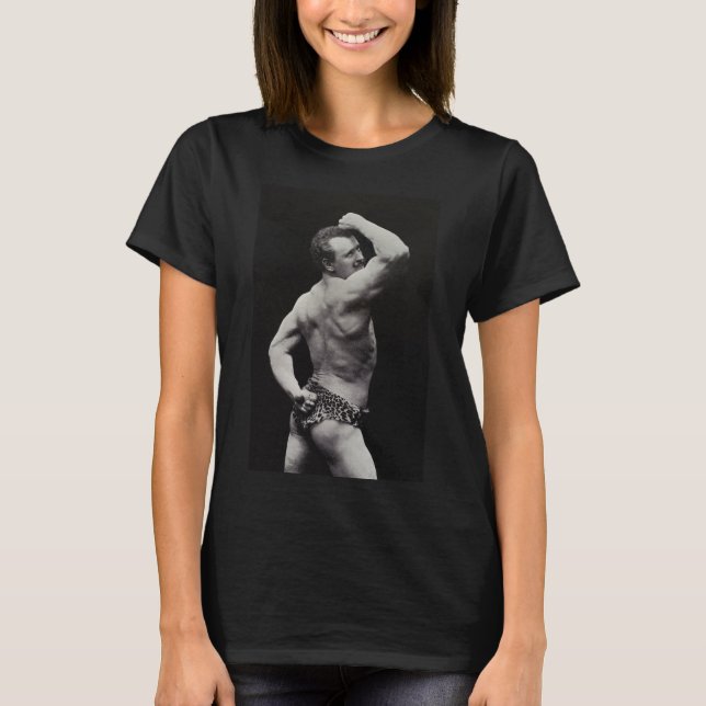 En ny dos av StrongMen Eugen Sandow Bodybuilding T Shirt (Framsida)
