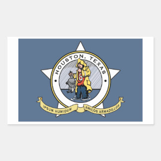 En ny Flagga för Houston-klistermärke Rektangulärt Klistermärke