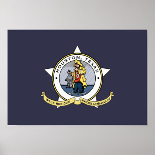 En ny Flagga för Houston poster