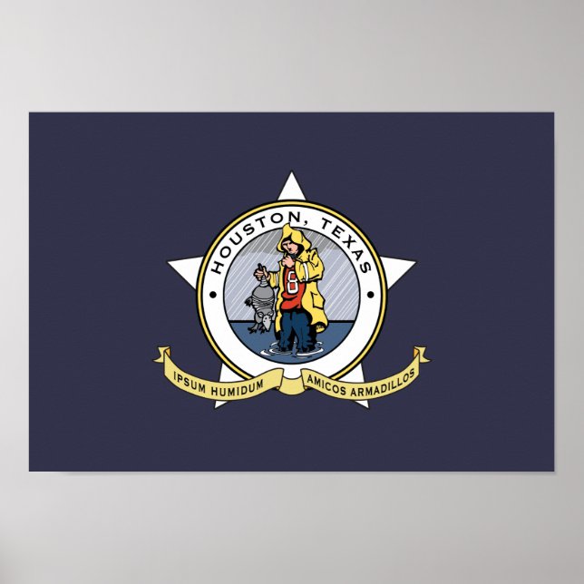 En ny Flagga för Houston poster (Framsidan)
