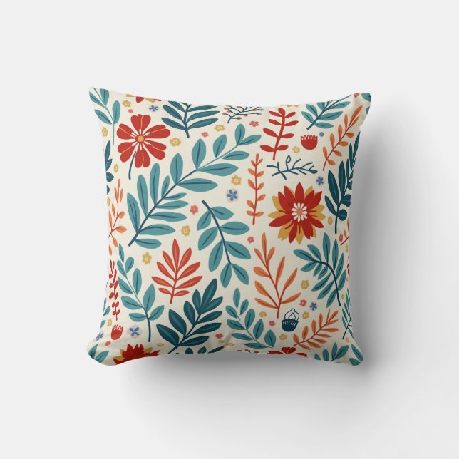 en ny grönt-röd kudde (Framsida)