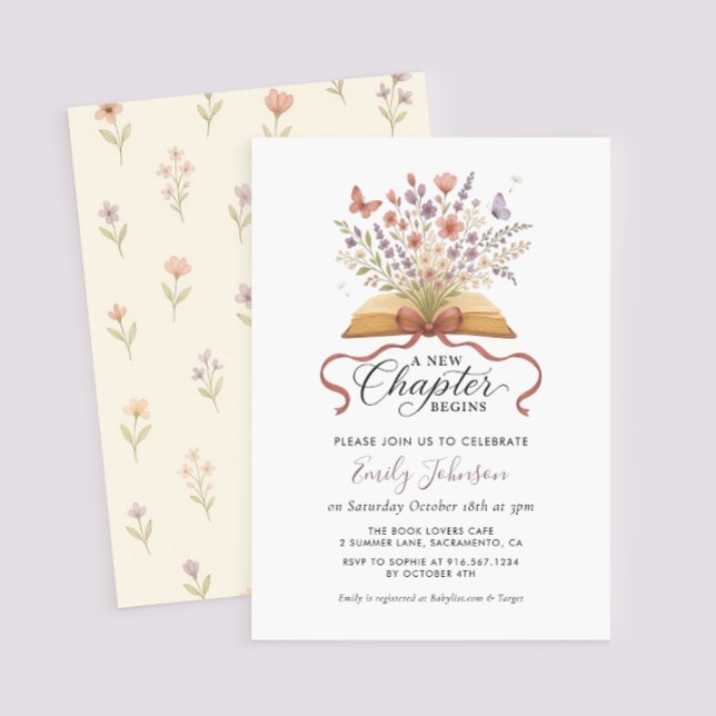 En ny inbjudan till Wildblomma Baby Shower enligt  (Skapare uppladdad)