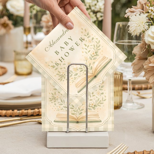 En Ny Kapitel Botanisk Bebis Shower Pappersservett (Skapare uppladdad)