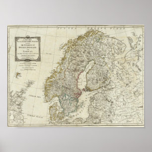 En ny karta av den nordliga stater poster