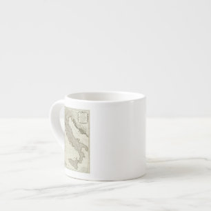 En ny karta av italien med öarna av Sicily Espressomugg
