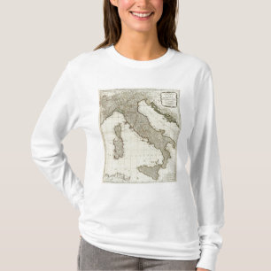 En ny karta av italien med öarna av Sicily Tee Shirt
