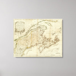 En ny karta av Nova Scotia och uddBretonön Canvastryck
