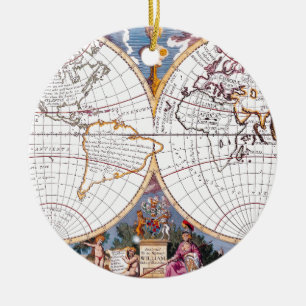 En ny Karta i den Terraquous Globe Ornament