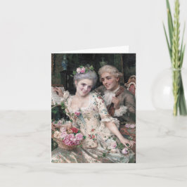 En ny korg med blommor kort