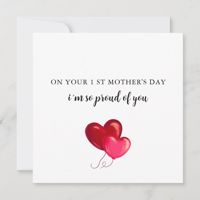 En ny mammas första blomning Morsdags fotokort Julkort (Framsida)