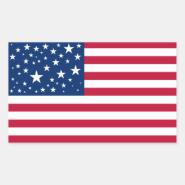 En ny överenskommelse för den amerikanska Flagga Rektangulärt Klistermärke