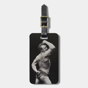 En ny pose av starka män Eugen Sandow Bodybuilding Bagagebricka