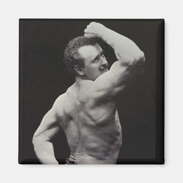 En ny pose av starka män Eugen Sandow Bodybuilding Magnet (Framsidan)