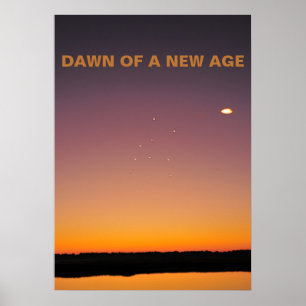 En ny tidsålder. UFO-flottan besöker jorden. Poster