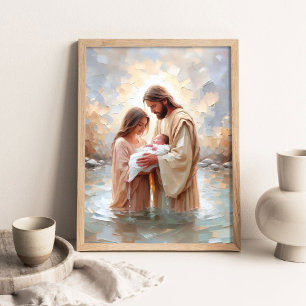 En ny troende, kristen konst, Jesus med kvinna Poster