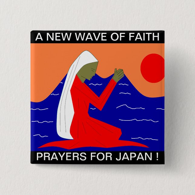 EN NY VÅG AV FAITH PRAYERS FÖR JAPAN KNAPP (Framsida)