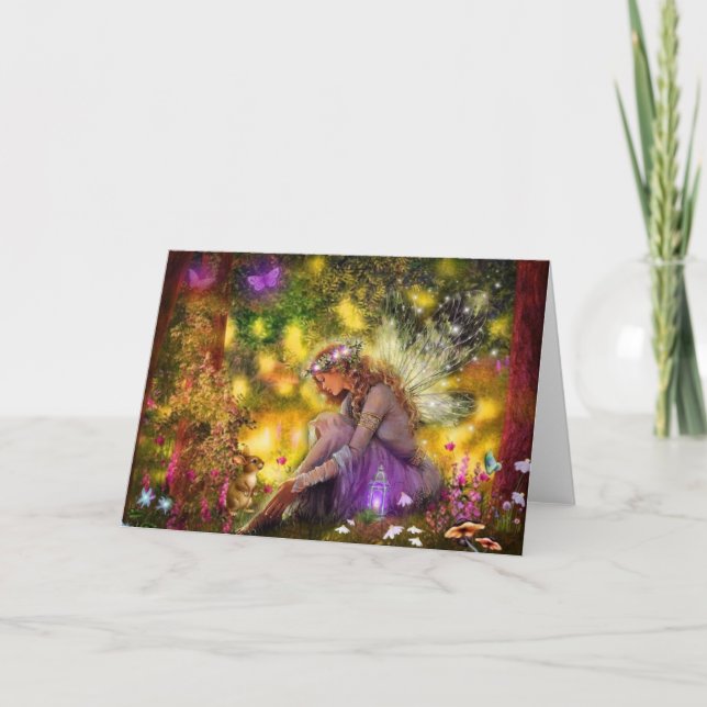 En ny Vänskap Fantasy Fairy Kort (Framsida)