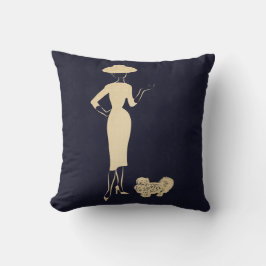 En ny Vintage 1950-talets Mode Kudde