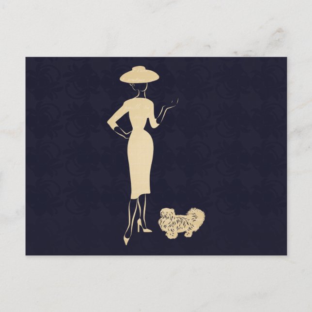 En ny Vintage 1950-talets Mode Vykort (Framsida)