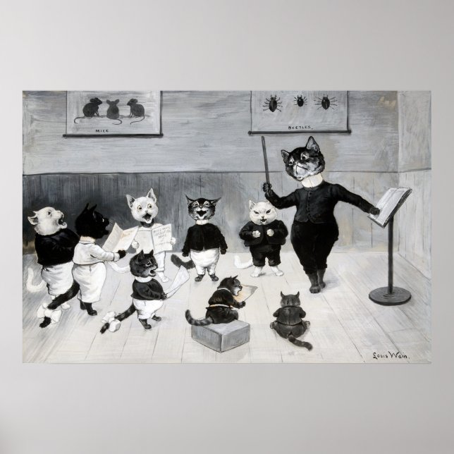 En nyårssång, Louis Wain Poster (Framsidan)