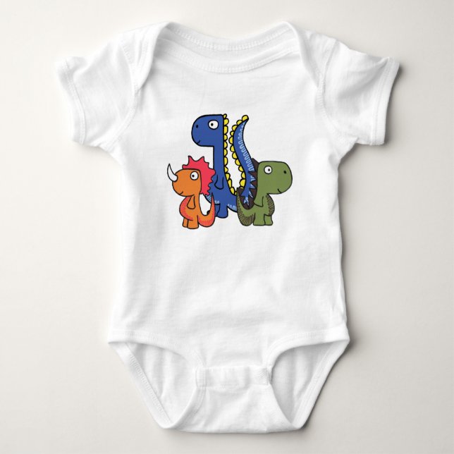 En nyckfull dinosaurvän, gulligt och adorable. t shirt (Framsida)