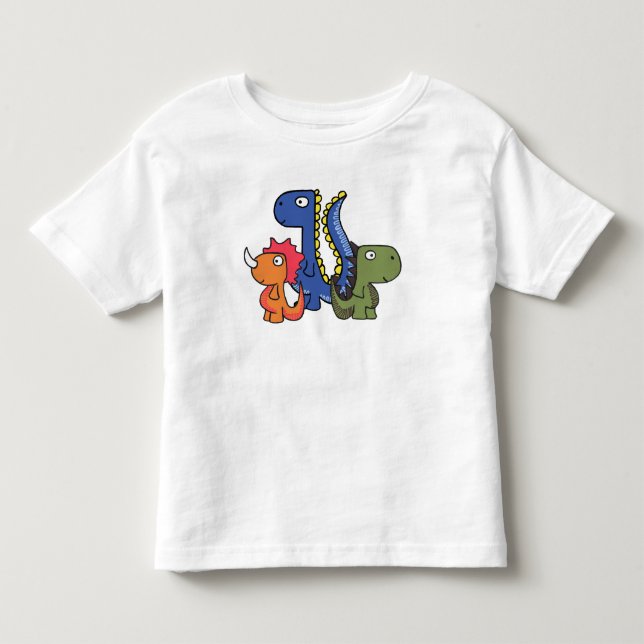 En nyckfull dinosaurvän, gulligt och adorable. t shirt (Framsida)