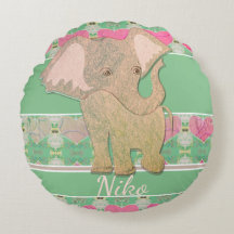 En Nyfödd bebis Boy! Elefant & Grönt