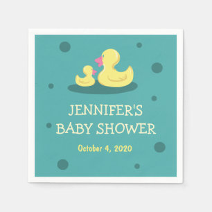 En nyfödd bebis som älskar ankababy shower pappersservett