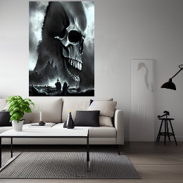 En ö med skallform | AI Art Poster