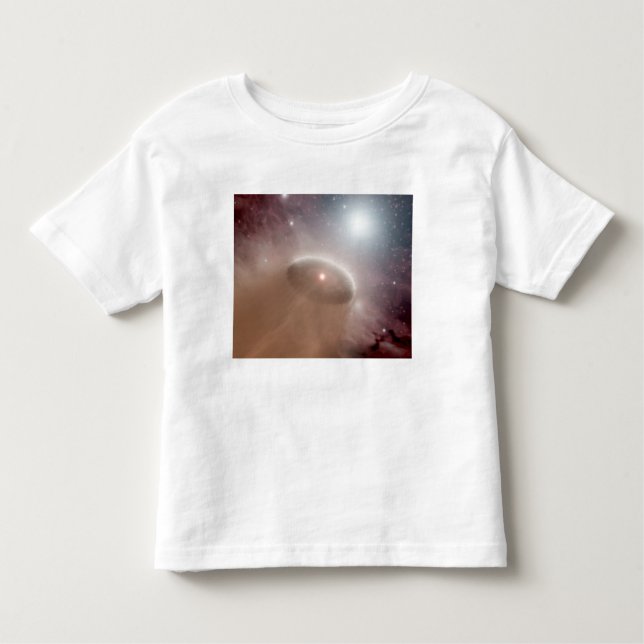 En O-stjärna precis bakom en ung, kallare stjärna Tee Shirt (Framsida)