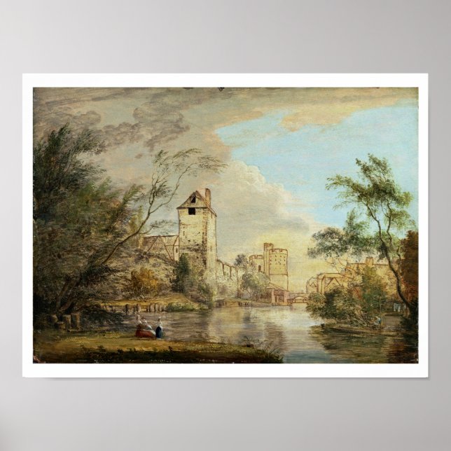 En oavslutad vy över Väster, Canterbury, c Poster (Framsidan)