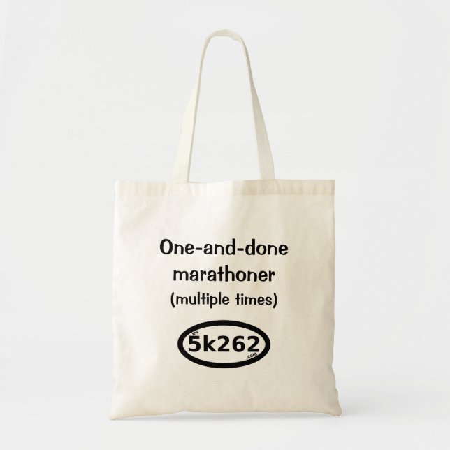En-och-gjord full marathoner (mångatider) tygkasse (Framsidan)