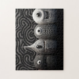 En]ögonärftliga varelser i neutralt färg pussel