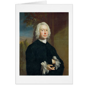 En okänd man i svarten, 1735 (olja på kanfas) hälsningskort