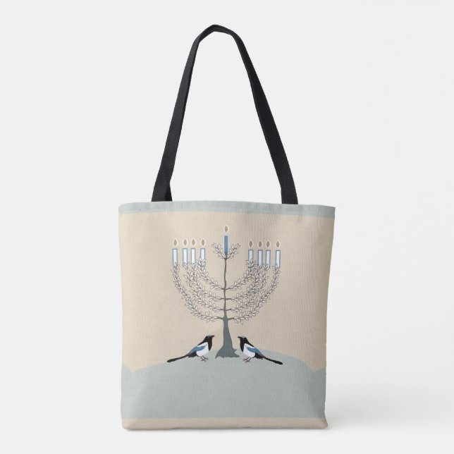 En öken Lycklig Hanukkah-tok Tygkasse (Baksida)