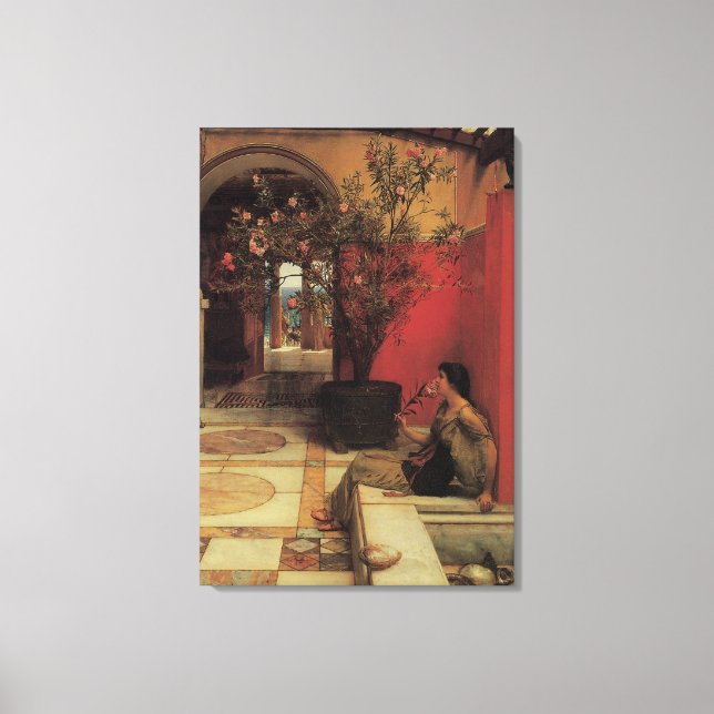 En Oleander av Alma Tadema, Vintage Flowers Canvastryck (Framsida)