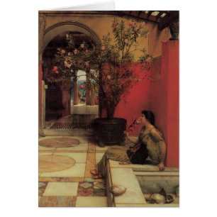 En Oleander av Alma Tadema, Vintage Flowers Hälsningskort