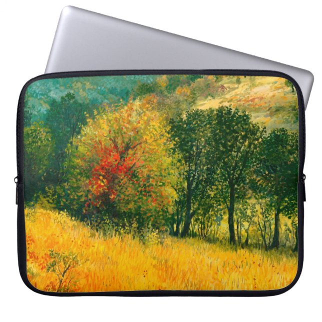 En oljemålning på en höstströ i säsong laptop fodral (Framsidan)