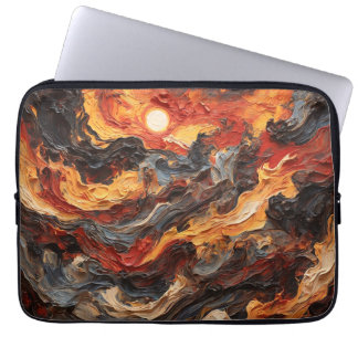 En oljemålning som skildrar en surrealistisk och v laptop fodral