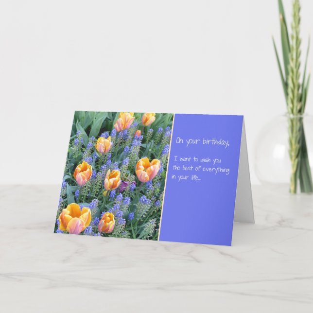 En önskan om att få det bästa.. tack kort (Framsida)