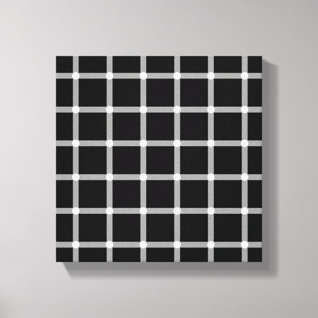 En optisk illusion för scintillationsrutnät canvastryck (Framsida)