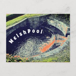 En Orange Bassäng i Welshpool-fotografi Vykort