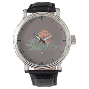 En Orange Marigold med Gult Tips Armbandsur