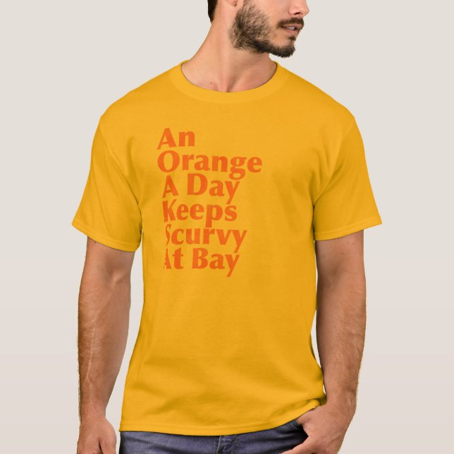 En Orange per dag Behållor skymd vid Bay AlignedLe Tee (Framsida)