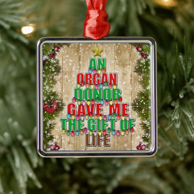 En organdonator gav mig gåva från Life Julgran Julgransprydnad Metall (Träd)